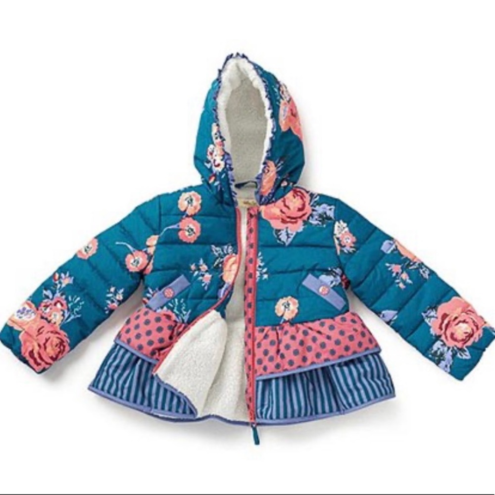 Matilda Jane Clothing | Blue Floral Gone Sledding Snowsuit and Jacket